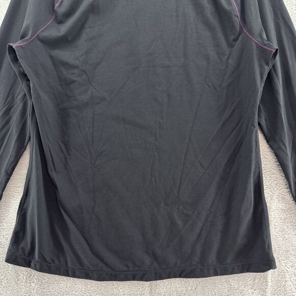 Merino Blend By Paradox Base Layer Womens L Black 1/4 Zip Logo Pullover Outdoor - Picture 8 of 13